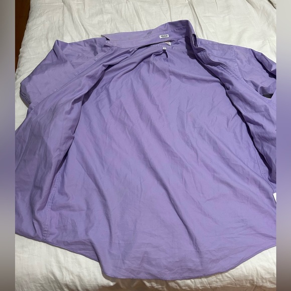 IZOD MEN'S SHIRT 15 1/2(32-33) PURPLE REGULAR FIT WRINKLE FREE QUICK DRY TWILL - Picture 2 of 6